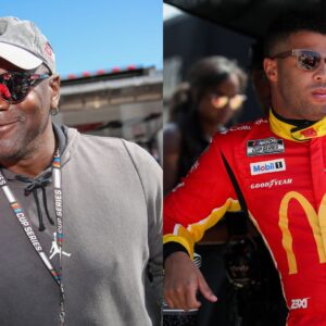 Michael Jordan (L) and Bubba Wallace (R)