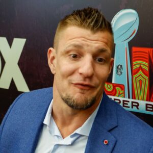 Fox Sports NFL Studio analyst Rob Gronkowski during a Fox Sports media party in advance of Super Bowl LIX at Convention Center.