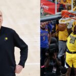 Rick Carlisle (L), Bennedict Mathurin (R)