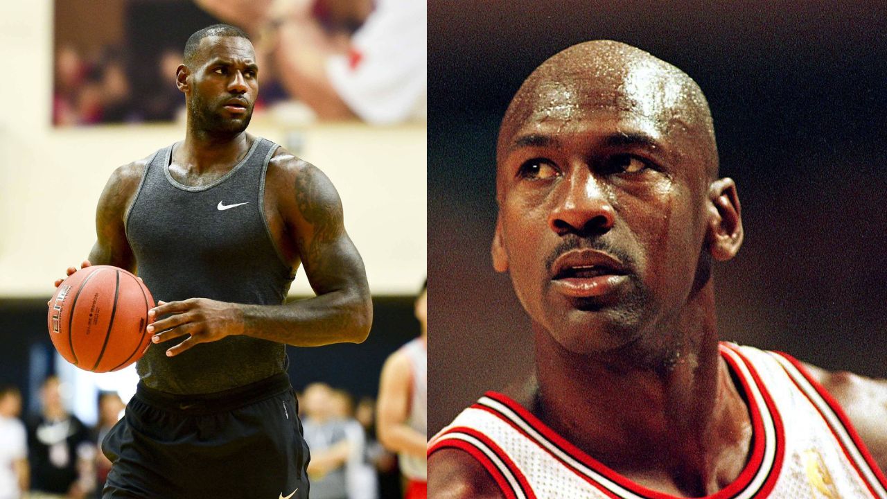 LeBron James (L), Michael Jordan (R)