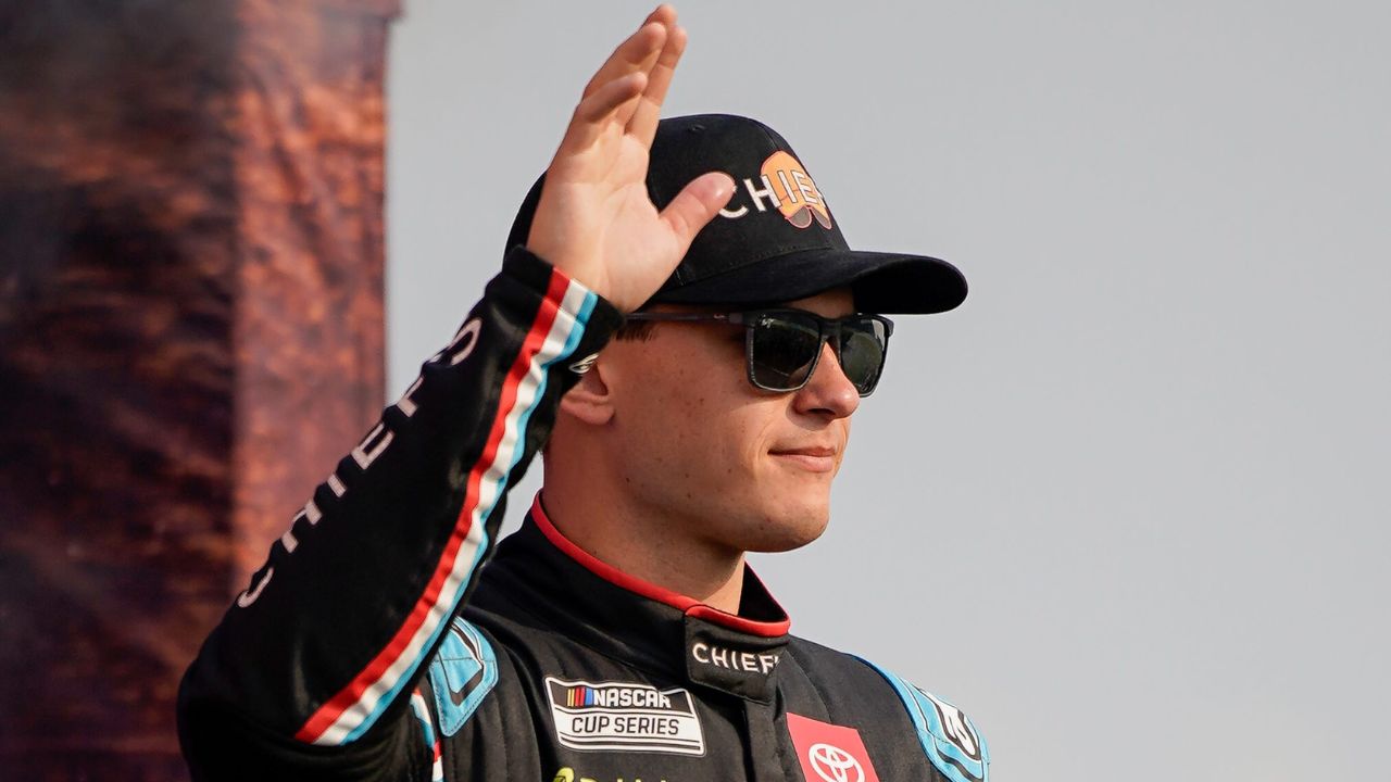 NASCAR Cup Series driver Corey Heim is introduced before the Cracker Barrel 400 at Nashville Superspeedway in Lebanon, Tenn., Sunday, June 1, 2025.