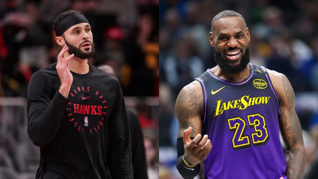 Larry Nance Jr(L) and LeBron James(R)