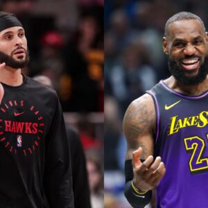 Larry Nance Jr(L) and LeBron James(R)