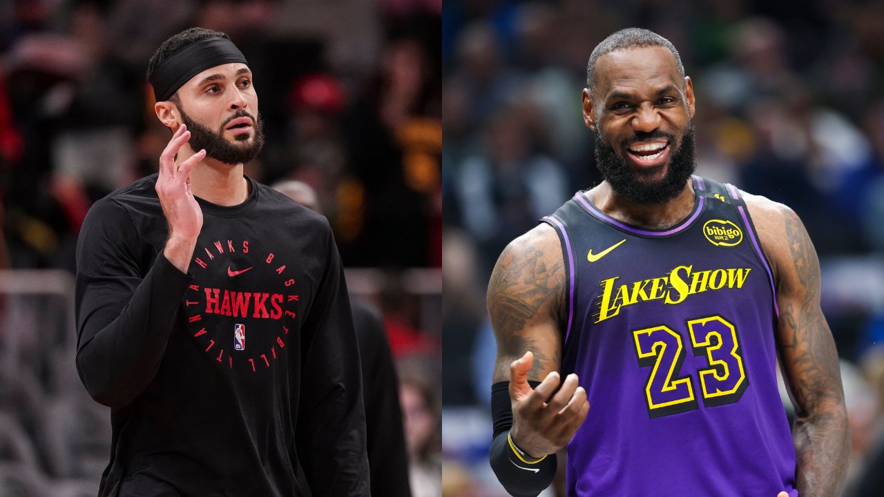 Larry Nance Jr(L) and LeBron James(R)