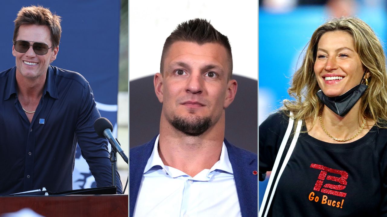 Tom Brady, Rob Gronkowski and Gisele Bündchen