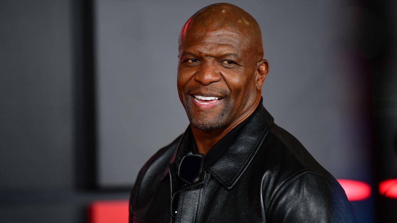 Television actor and host Terry Crews arrives for the Las Vegas Grand Prix at Las Vegas Circuit.