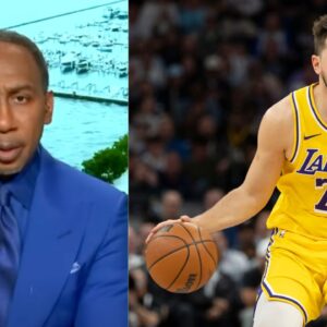 Stephen A. Smith (L) and Luka Doncic (R)