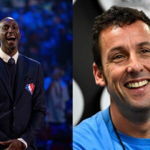 Kevin Garnett (L), Adam Sandler (R)