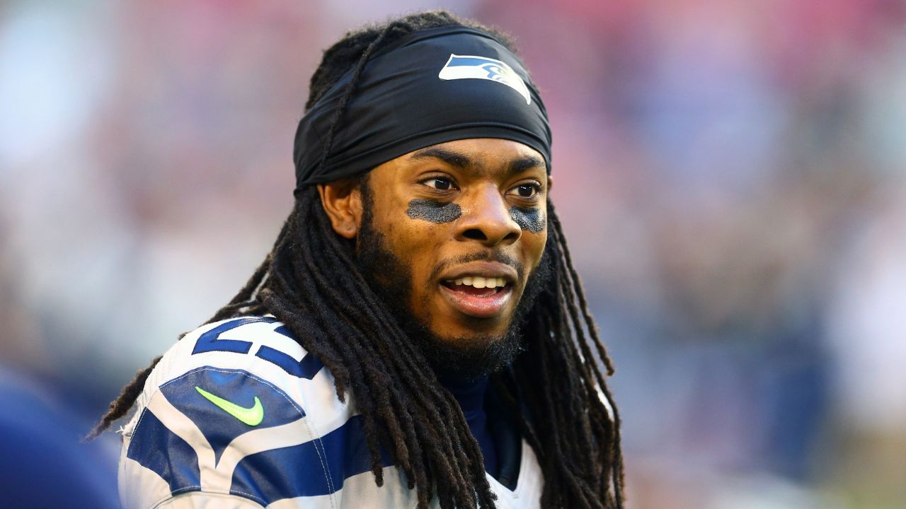Seattle Seahawks cornerback Richard Sherman (25) against the Arizona Cardinals at University of Phoenix Stadium.