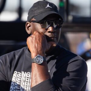 NASCAR Cup Series team owner Michael Jordan during qualifying for the Championship race at Phoenix Raceway.