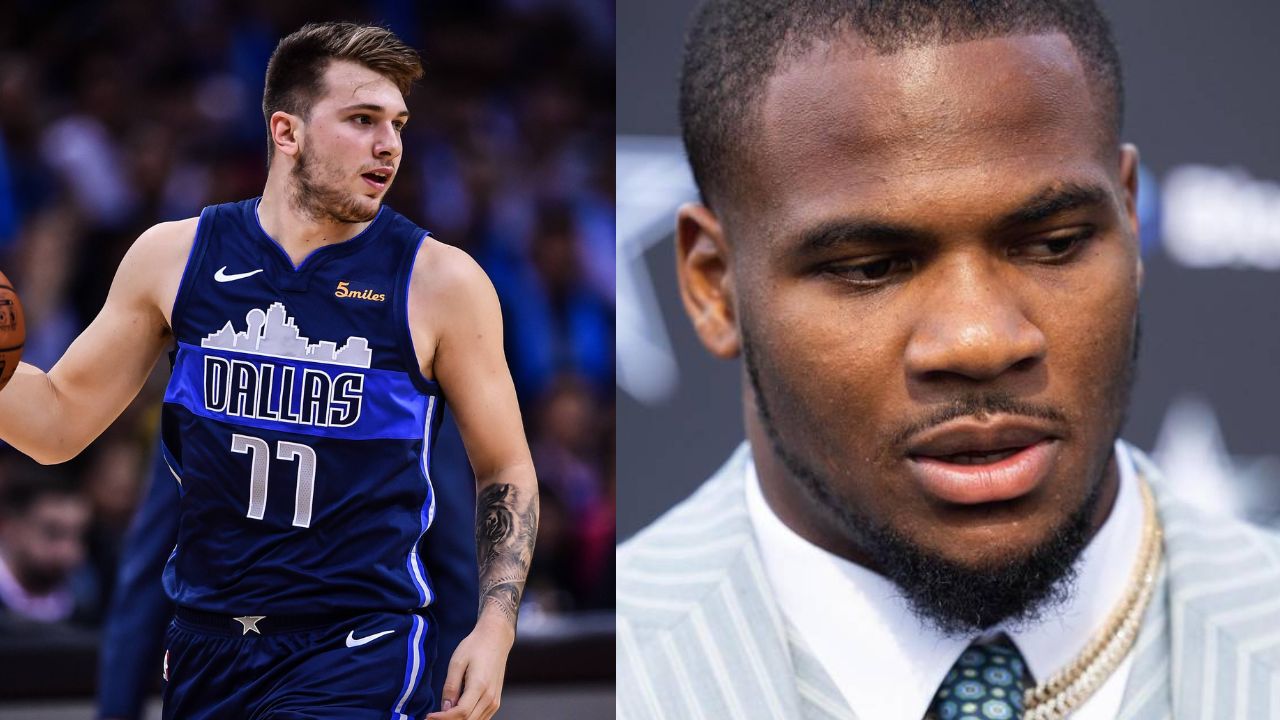 Luka Doncic (L), Micah Parsons (R)