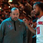 Tom Thibodeau and Jalen Brunson