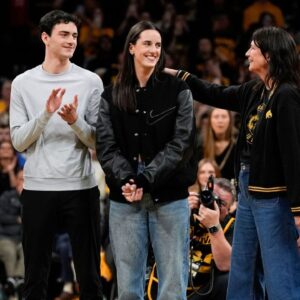 Caitlin Clark with her family