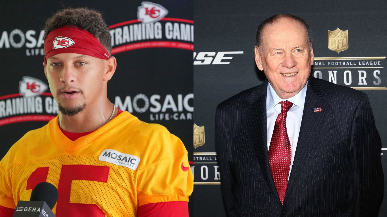 Patrick Mahomes and Len Dawson