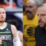 Donte DiVincenzo (L), Tom Thibodeau (R)