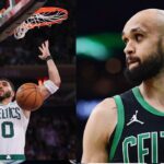 Jayson Tatum (L), Derrick White (R)