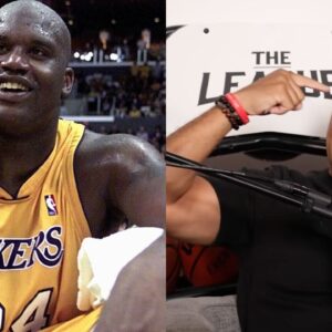 Shaquille O'Neal (L) and Kid Jay (R)