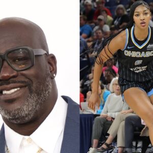 Shaquille O'Neal (L), Angel Reese (R)