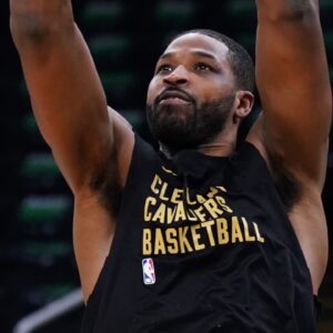 Cleveland Cavaliers forward Marcus Morris Sr. (24) warms up before the start of game two of the second round for the 2024 NBA playoffs against the Boston Celtics at TD Garden.