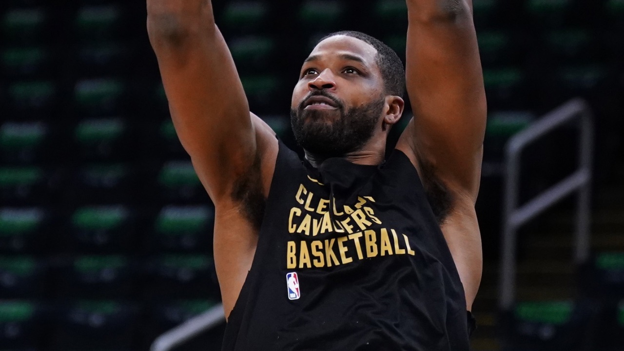 Cleveland Cavaliers forward Marcus Morris Sr. (24) warms up before the start of game two of the second round for the 2024 NBA playoffs against the Boston Celtics at TD Garden.