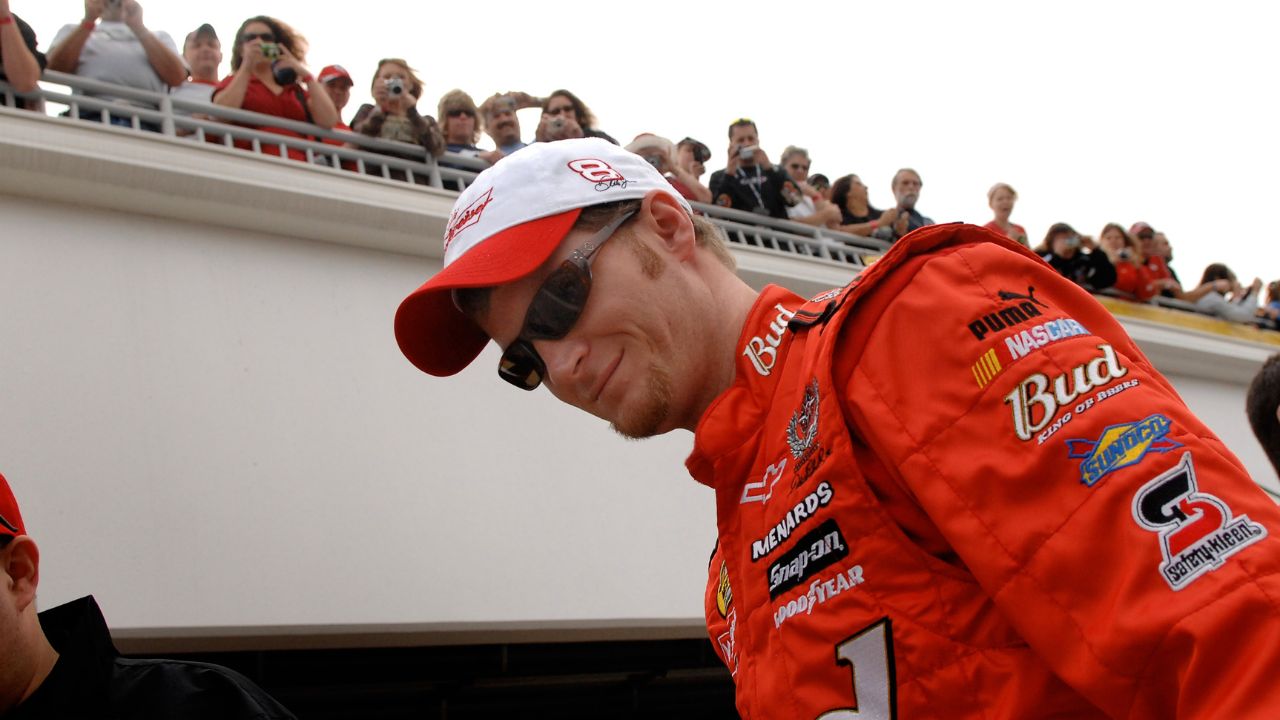 NASCAR Nextel Cup driver Dale Earnhardt Jr (8) during practice for the Daytona 500 at Daytona International Speedway.