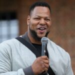 Ndamukong Suh at the NFL Experience London at the Battersea Power Station.