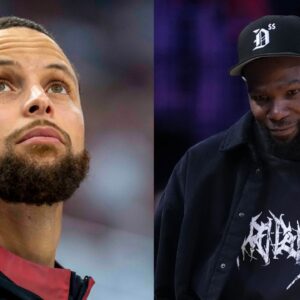 Stephen Curry (L), Kevin Durant (R)