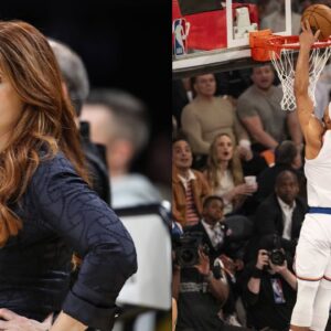Rachel Nichols (L), New York Knicks (R)