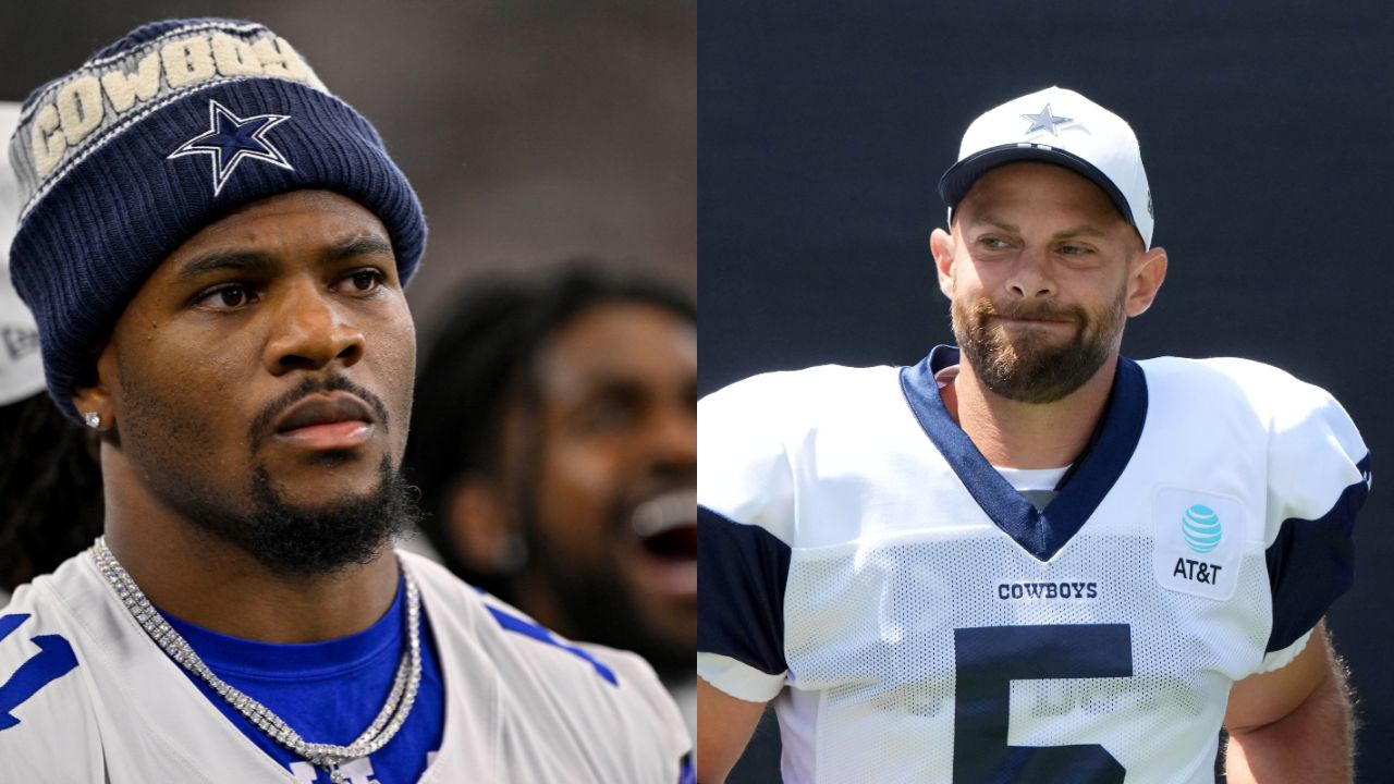 Dallas Cowboys defensive end Micah Parsons and Dallas Cowboys punter Bryan Anger