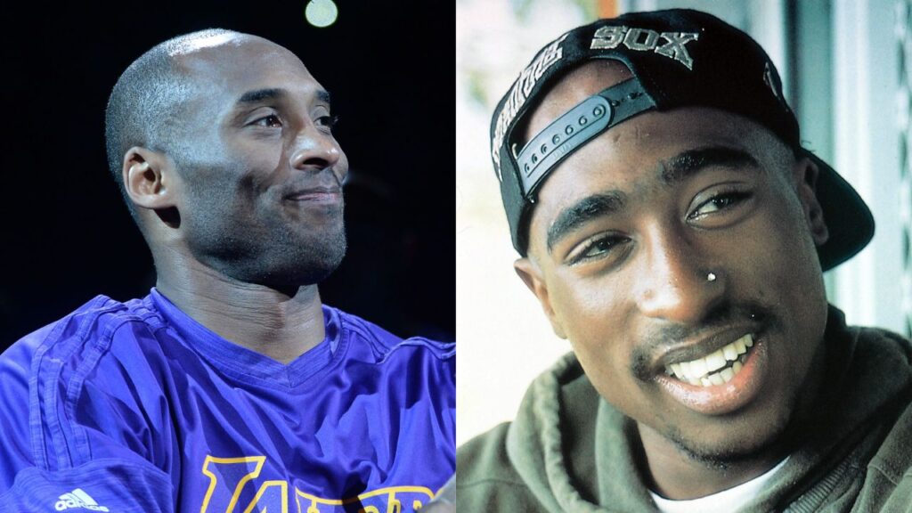Kobe Bryant (L) and Tupac Shakur (R)