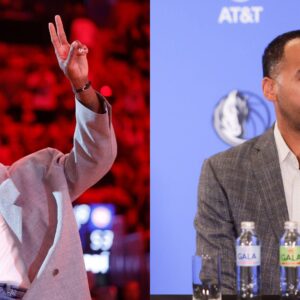 Dwayne Wade (L) and Nico Harrison (R)