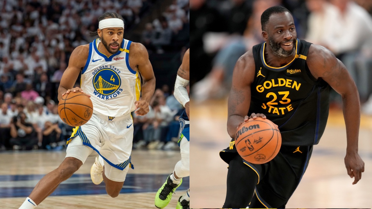 Moses Moody (L), Draymond Green (R)