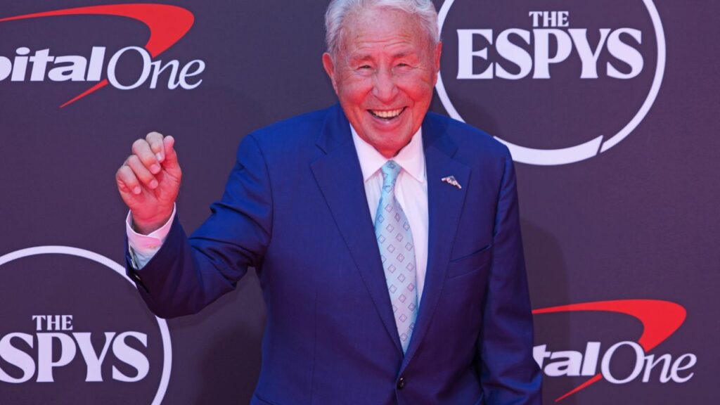 Lee Corso on the red carpet before the ESPYS at The Dolby Theatre.