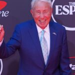 Lee Corso on the red carpet before the ESPYS at The Dolby Theatre.