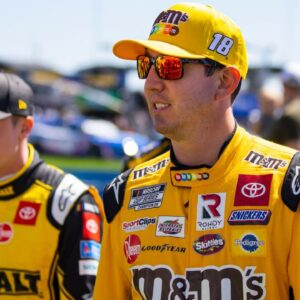NASCAR Cup Series driver Kyle Busch (right) with Christopher Bell during the Folds of Honor QuikTrip 500 at Atlanta Motor Speedway.