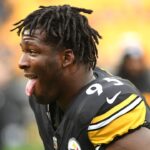 Pittsburgh Steelers defensive tackle Keeanu Benton (95) before a game against the Jacksonville Jaguars at Acrisure Stadium.