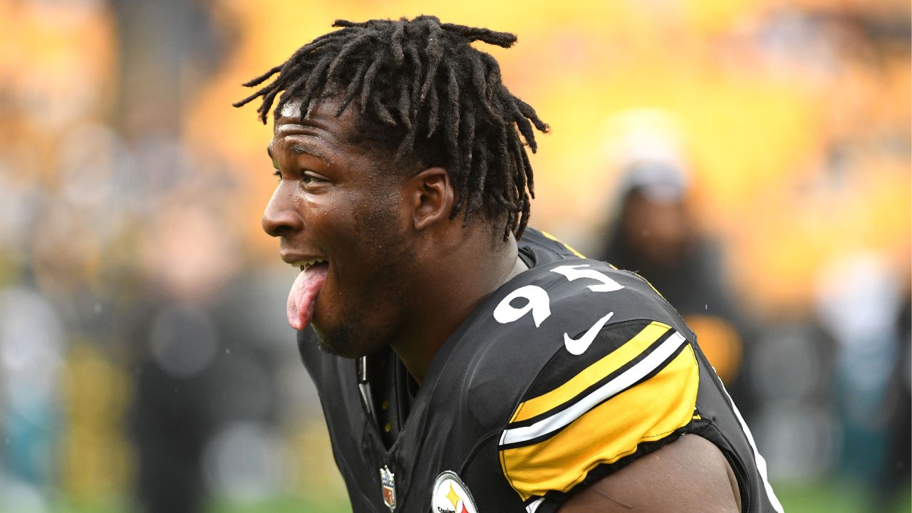 Pittsburgh Steelers defensive tackle Keeanu Benton (95) before a game against the Jacksonville Jaguars at Acrisure Stadium.