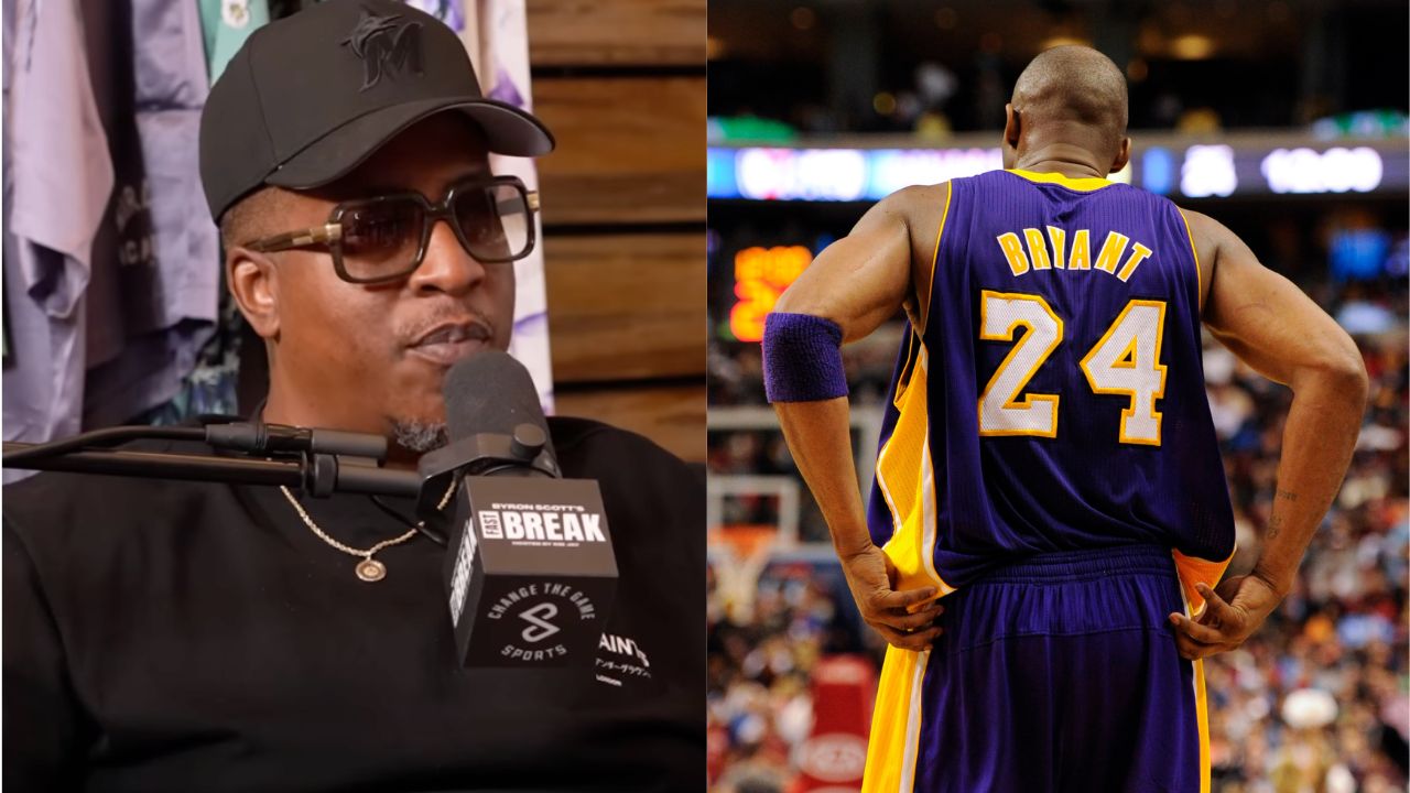 Rapper E.D.I. Mean (L) and Kobe Bryant (R)