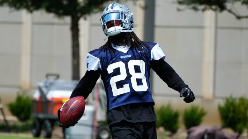 Dallas Cowboys safety Malik Hooker (28) goes through a drill during practice at the Ford Center at the Star Training Facility in Frisco, Texas.