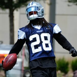 Dallas Cowboys safety Malik Hooker (28) goes through a drill during practice at the Ford Center at the Star Training Facility in Frisco, Texas.