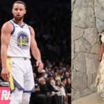Steph Curry (L) and his daughter Riley Curry (R)