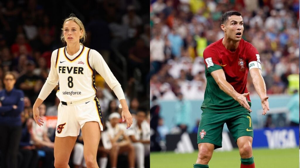 Sophie Cunningham (L), Cristiano Ronaldo (R)