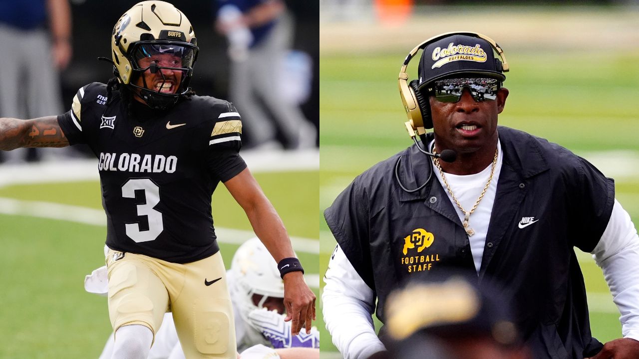 Kaidon Salter and Deion Sanders