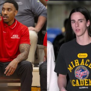 Jeff Teague (L), Caitlin Clark (R)