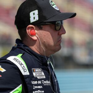 NASCAR Cup Series driver Kyle Busch looks on from pit road during practice and qualifying for the Go Bowling at The Glen at Watkins Glen International.