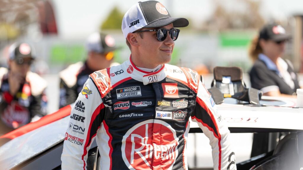 NASCAR Cup Series driver Christopher Bell (20) before the start of the race at Sonoma Raceway.