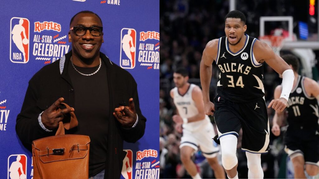 Shannon Sharpe (L), Giannis Antetokounmpo (R)