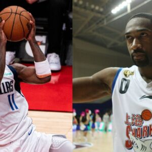 Kyrie Irving (L), Gilbert Arenas (R)