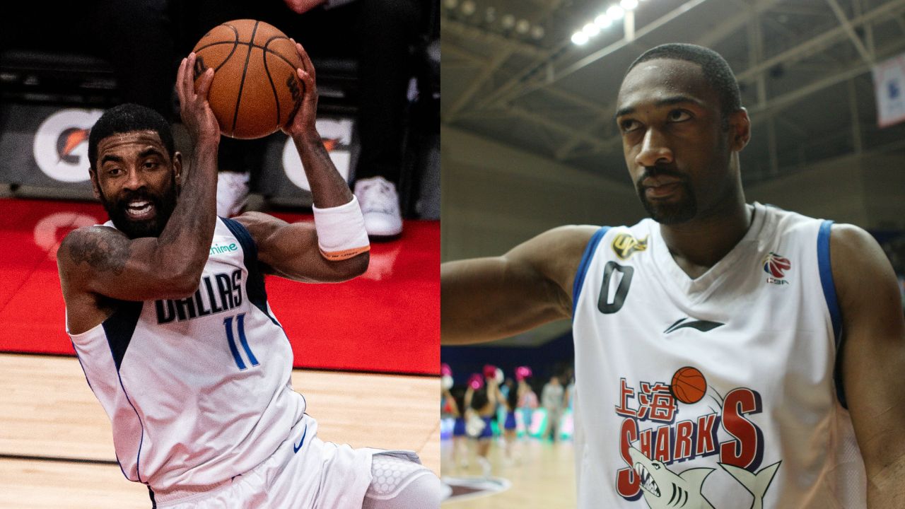 Kyrie Irving (L), Gilbert Arenas (R)