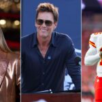 Erin Andrews, Tom Brady and Patrick Mahomes